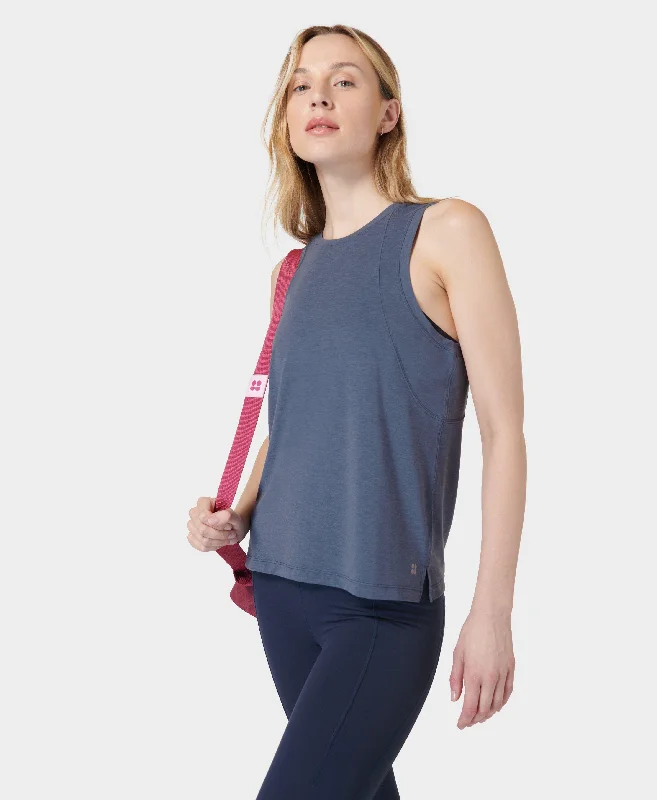 Women's Tie Dye T-Shirts-Soft Flow Studio Tank Sb9666 Endless-Blue