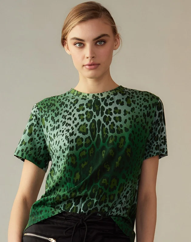 Women's Autumn T-Shirts-Leopard Tee