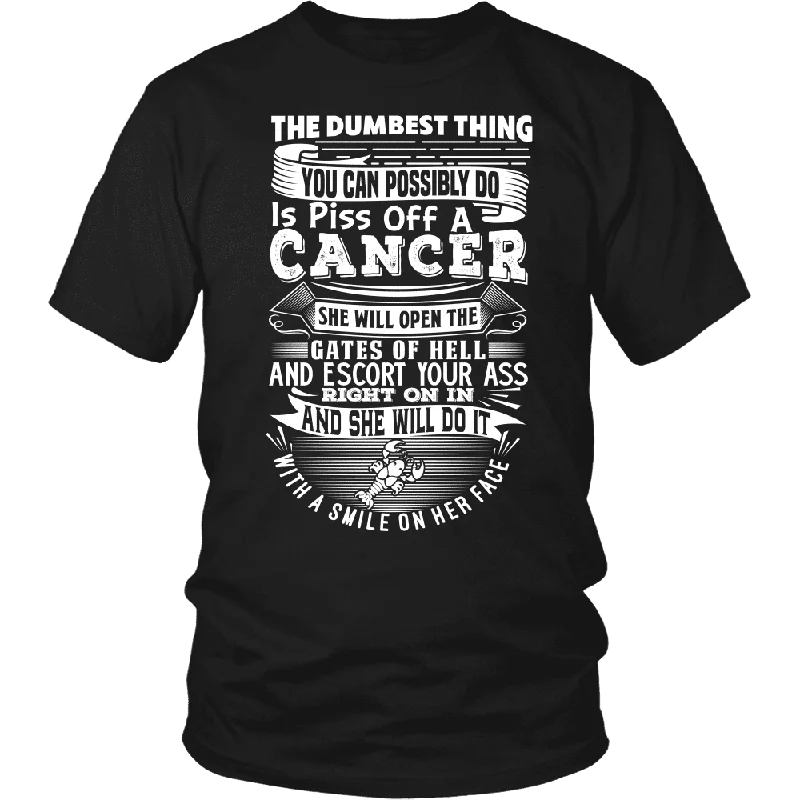 Women's Sequin T-Shirts-The Dumbest Thing Cancer Woman Shirt