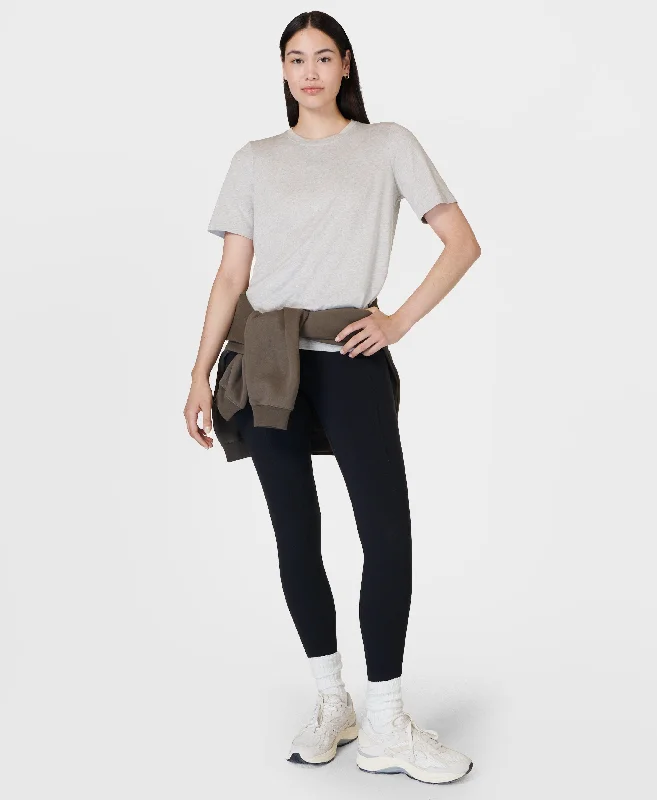 Women's Trapeze T-Shirts-Essential Crew Neck T-shirt Sb9687b Light-Grey-Marl