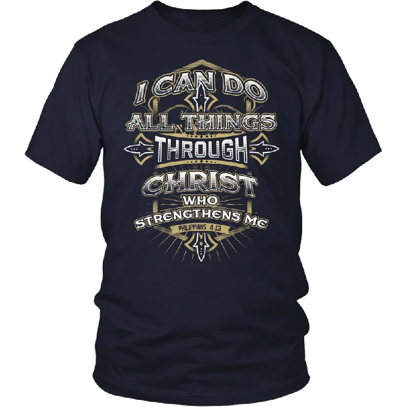 Women's Muscle Fit T-Shirts-I Can Do All Thing Through Christ Shirt & Hoodie