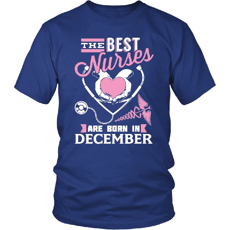 Women's Split Hem T-Shirts-Best Nurses Are Born In December Women Shirts, Hoodie & Tank