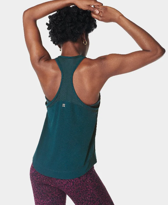 Women's Embroidered T-Shirts-Breathe Easy Run Tank Top Sb9123 Deep-Green