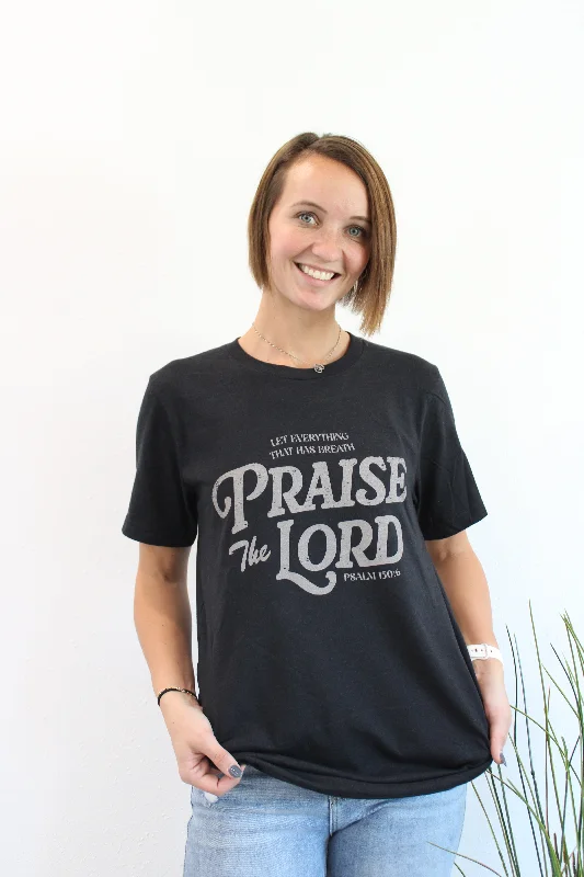 Women's Vacation T-Shirts-PRAISE THE LORD GRAPHIC TEE