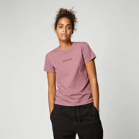 Women's Square Neck T-Shirts-Mystic Brand Slim Fit Tee-Dusty Pink