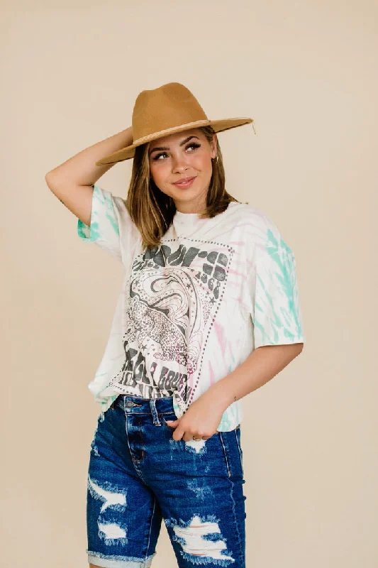 Women's Breathable T-Shirts-The Doors Graphic Tie Dye Tee - FINAL SALE