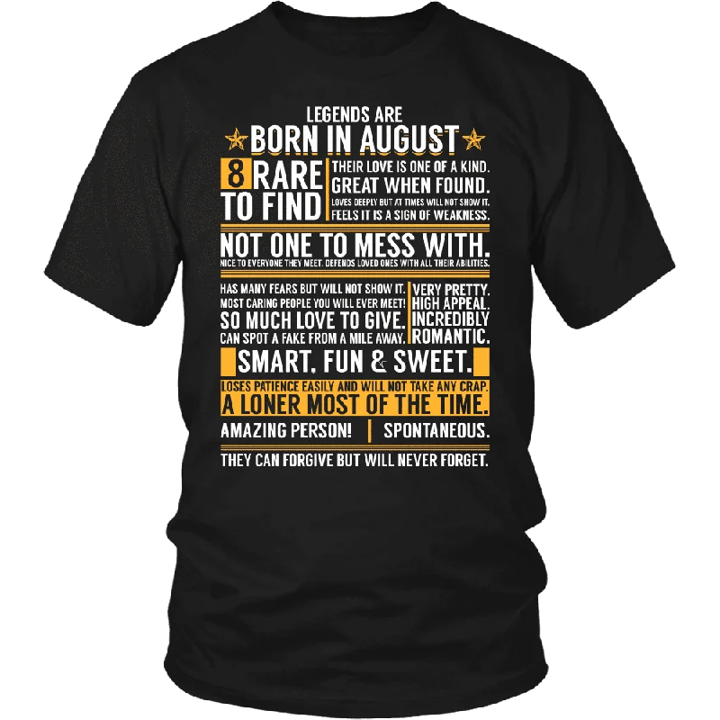 Women's Novelty T-Shirts-***LIMITED EDITION*** Born In August Shirt - Not Available In Stores