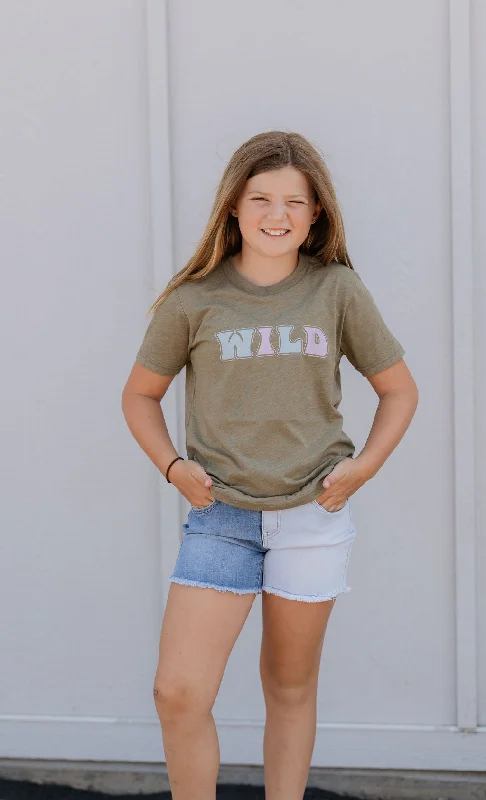 Women's Lace T-Shirts-WILD GRAPHIC TEE