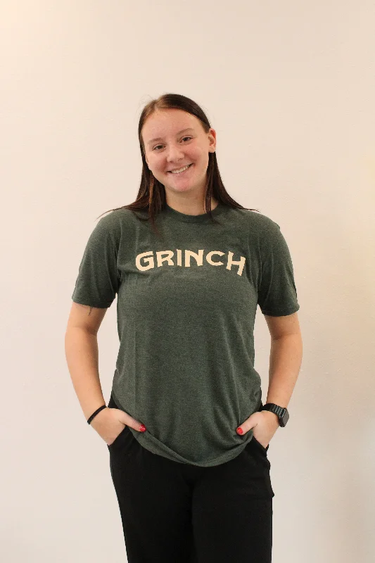 Women's Twist Knot T-Shirts-GRINCH GRAPHIC TEE