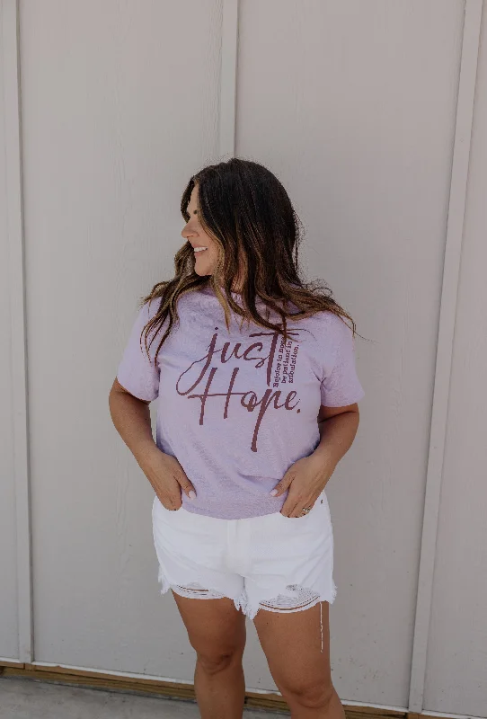 Women's Batwing Sleeve T-Shirts-JUST HOPE - REJOICE IN HOPE, BE PATIENT IN TRIBULATION GRAPHIC TEE