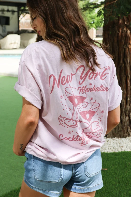 Women's Relaxed Fit T-Shirts-New York Graphic Tee