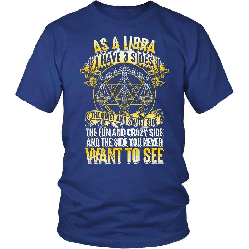 Women's Night Out T-Shirts-As Libra I Have 3 Sides Yellow Print Shirt, Hoodie & Tank