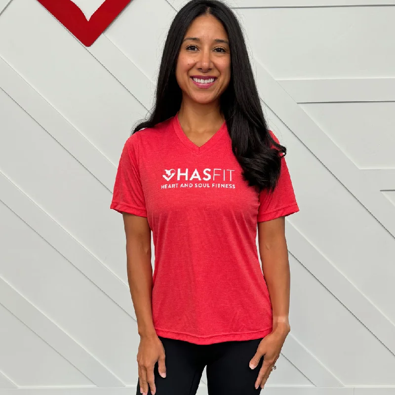 Women's Loose Fit T-Shirts-HASfit Breathe Performance - Dri-Fit Ladies' Heather Moisture-Wicking T-Shirt