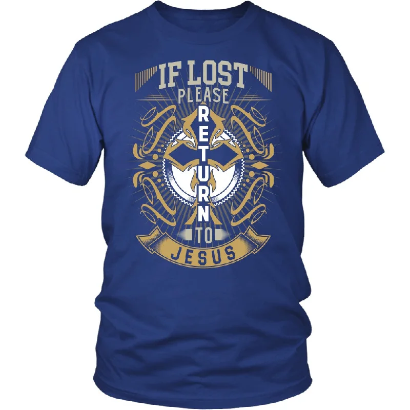 Women's Ruching Detail T-Shirts-If Lost Please Return To Jesus Shirt & Hoodie