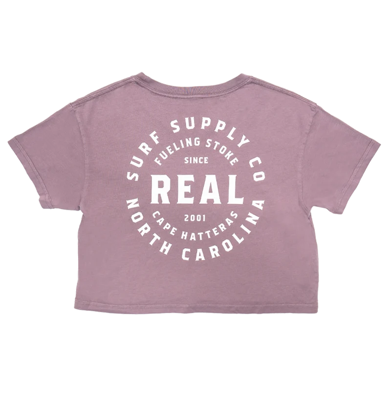 Women's Moisture-Wicking T-Shirts-REAL Fueling Stoke Tee-Faded Mauve