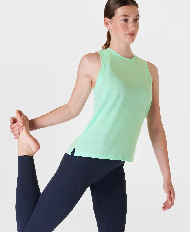 Women's Activewear T-Shirts-Soft Flow Studio Tank Sb9666 Neo-Mint-Green