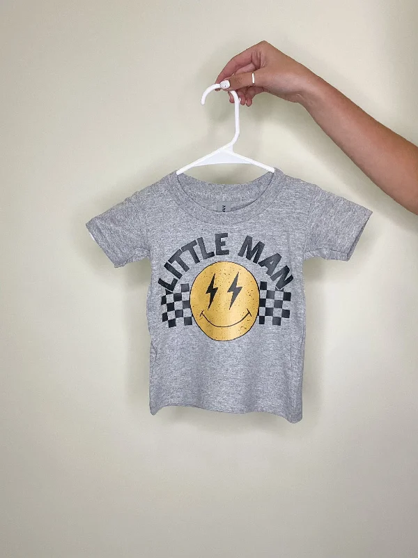 Women's Bell Sleeve T-Shirts-LITTLE MAN GRAPHIC TEE