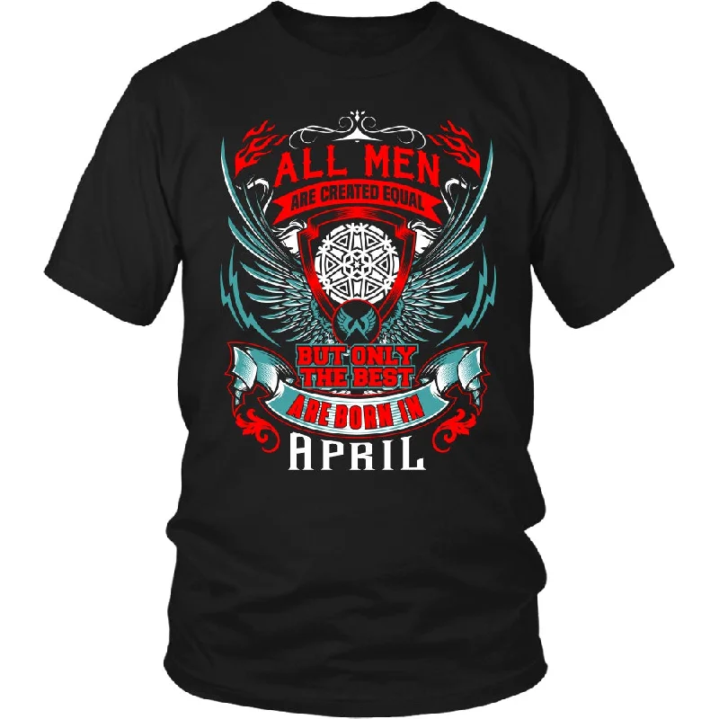 Women's Scalloped Hem T-Shirts-Best Men Are Born In April Shirt, Hoodie & Tank