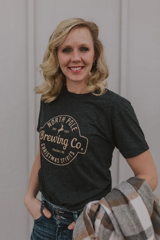 Women's Hemp T-Shirts-NORTH POLE BREWING GRAPHIC TEE