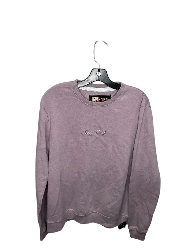 Women's Dolman Sleeve Sweatshirts-Sweatshirt Crewneck By Clothes Mentor In Purple, Size: M