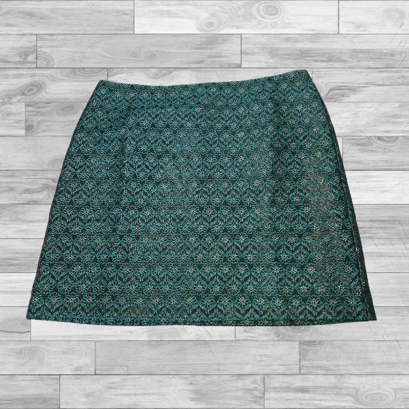 Women's High-Waisted Denim Skirts-Skirt Mini & Short By Loft In Green, Size: 14p