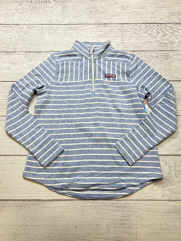 Women's Faded Sweatshirts-Athletic Sweatshirt Crewneck By Vineyard Vines In Striped Pattern, Size: M