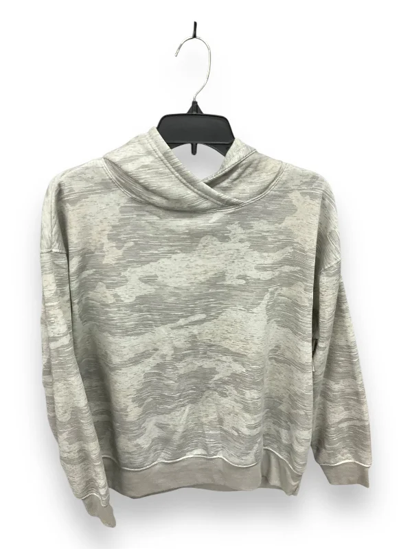 Women's Flutter Sleeve Sweatshirts-Sweatshirt Hoodie By Just Be In Grey, Size: L