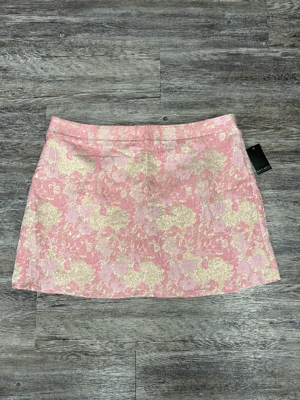 Women's Retro Skirts-Skirt Mini & Short By Eloquii In Pink, Size: 20