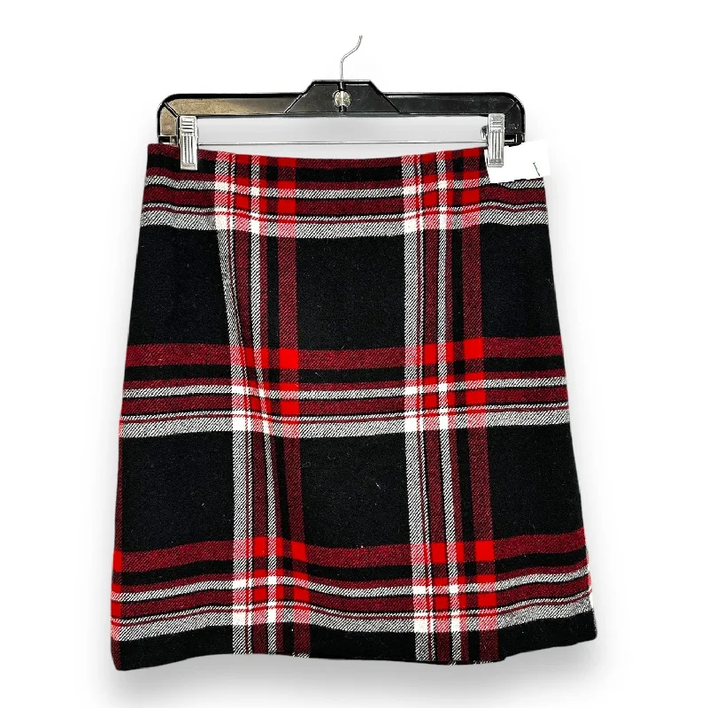 Women's Metallic Pleated Skirts-Skirt Mini & Short By Talbots O In Plaid, Size: 6petite