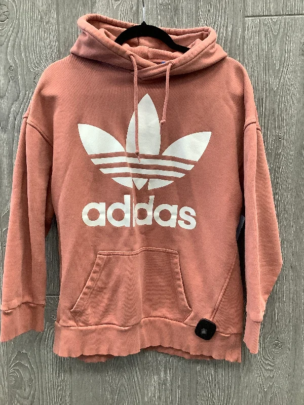 Women's Altered Fit Sweatshirts-Athletic Sweatshirt Hoodie By Adidas In Pink, Size: Xs