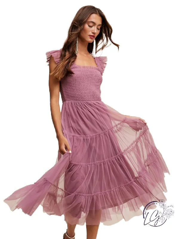 Moonlit Mirage Ruffle Tiered Dress