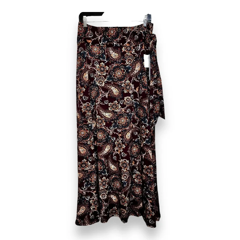 Women's Midi Denim Skirts-Skirt Midi By Ny Collection In Paisley Print, Size: Lp