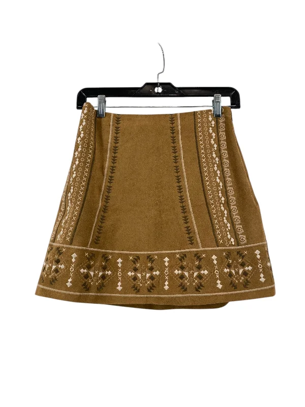 Women's Thermal Denim Skirts-Skirt Mini & Short By Abercrombie And Fitch In Brown, Size: 0