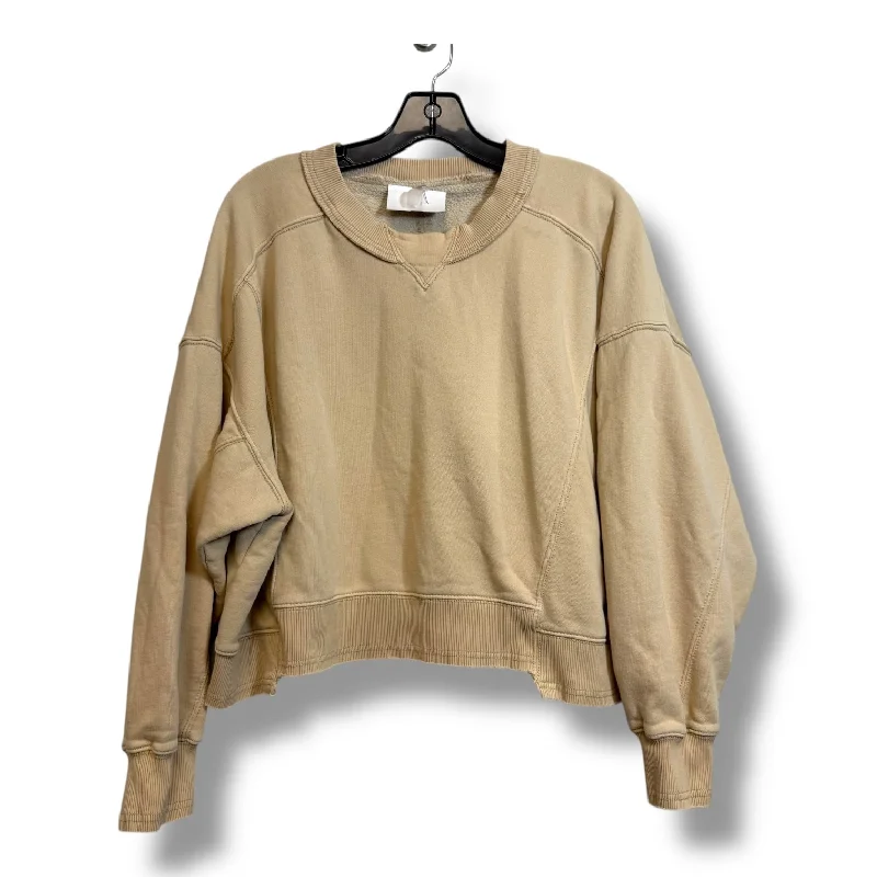 Women's Urban Sweatshirts-Sweatshirt Crewneck By Free People In Tan, Size: S