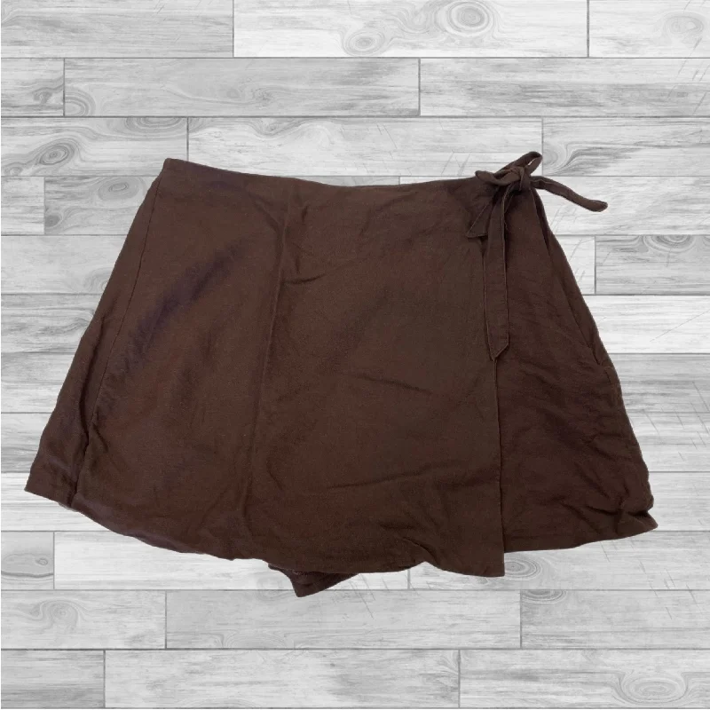 Women's Glitter A-Line Skirts-Skirt Mini & Short By Loft In Brown, Size: 8