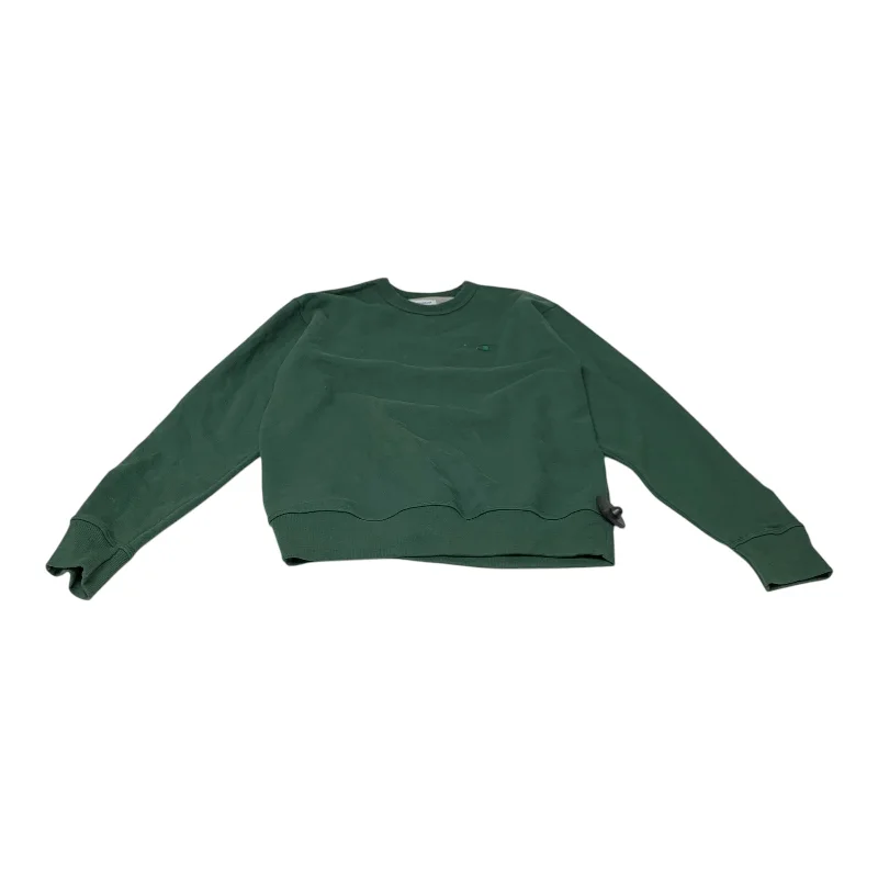 Women's Zip-Up Sweatshirts-Sweatshirt Crewneck By Champion In Green, Size: M