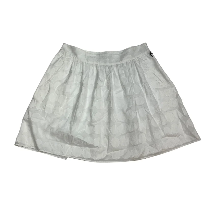 Women's Sequin Floral Skirts-Skirt Mini & Short By Cynthia Rowley In White, Size: 10