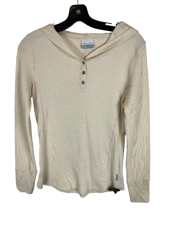 Women's Hidden Pocket Sweatshirts-Sweatshirt Hoodie By Columbia In Beige, Size: M