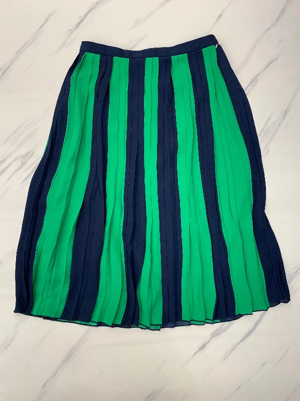 Women's Leopard Print Skirts-Skirt Midi By J. Crew In Blue & Green, Size: 4p