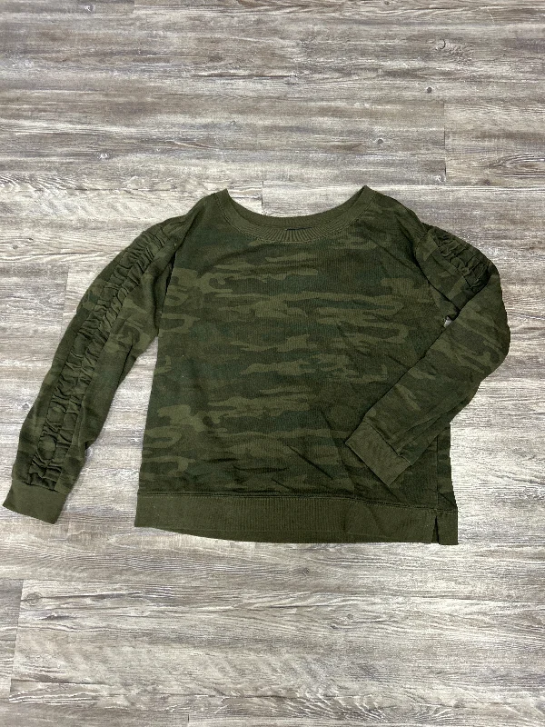 Women's Double Stripe Sweatshirts-Sweatshirt Crewneck By Sanctuary In Camouflage Print, Size: M