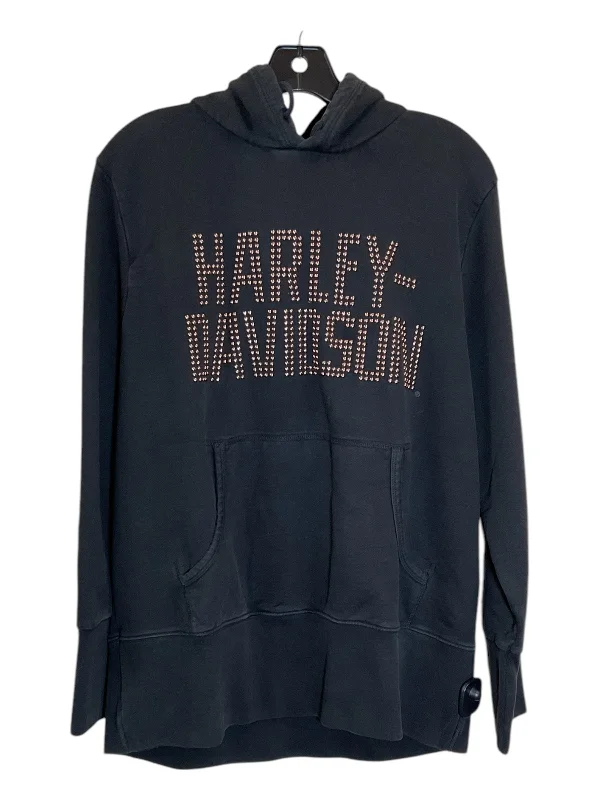 Women's Burnout Sweatshirts-Sweatshirt Hoodie By Harley Davidson In Black, Size: L