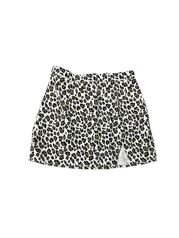 Women's Sequin A-Line Skirts-Skirt Mini & Short By MY GIRL In Animal Print, Size: 10