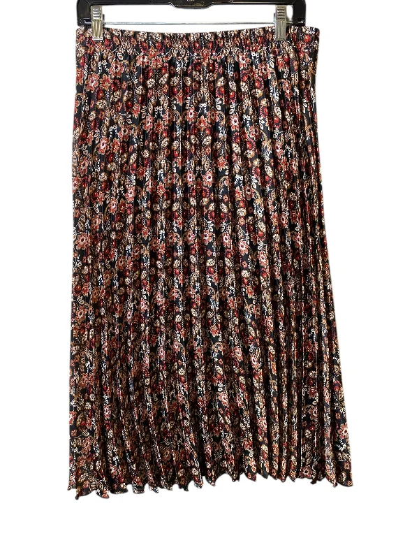 Women's Office Skirts-Skirt Midi By Max Studio In Floral Print, Size: L