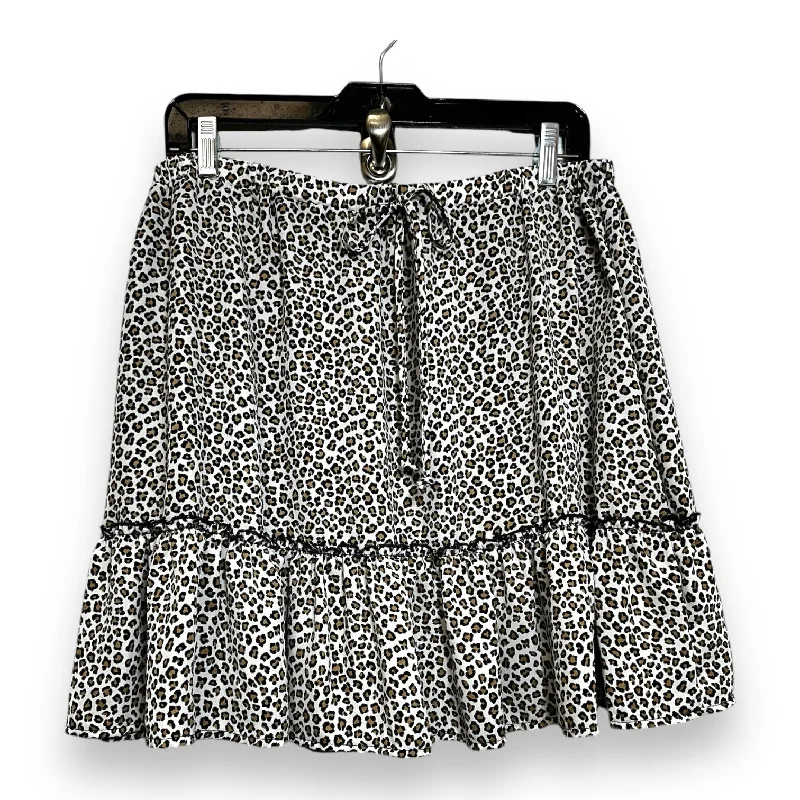 Women's Metallic Floral Skirts-Skirt Mini & Short By Francesca's In Animal Print, Size: L