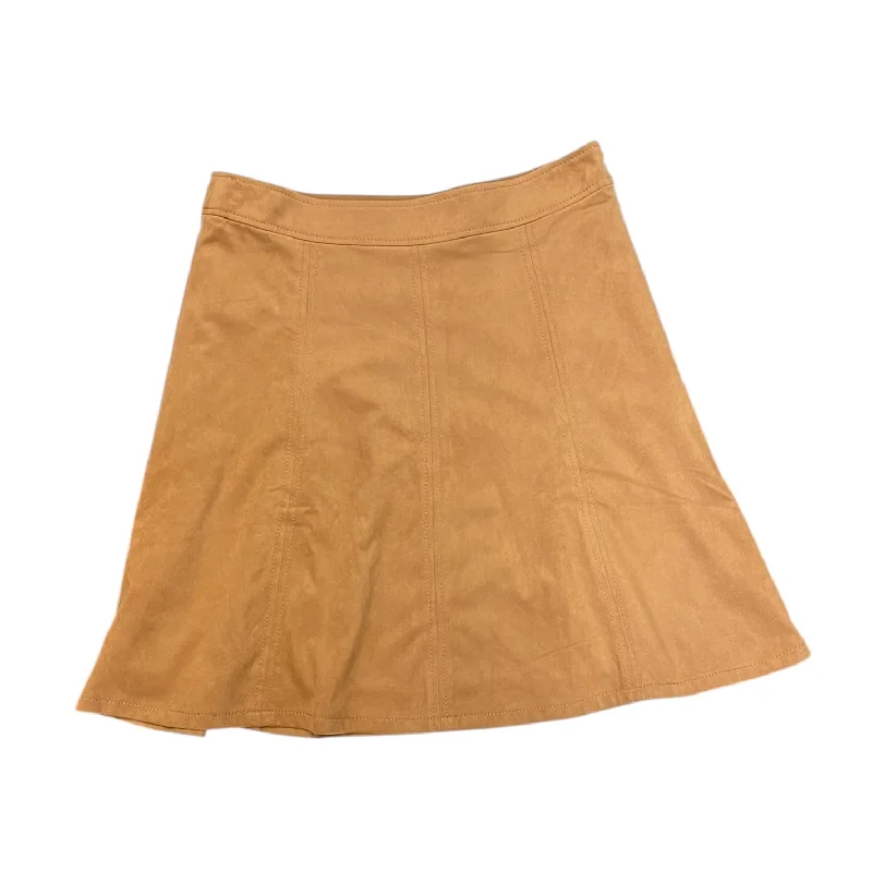 Women's High-Waisted A-Line Skirts-Skirt Midi By Loft In Tan, Size: 8