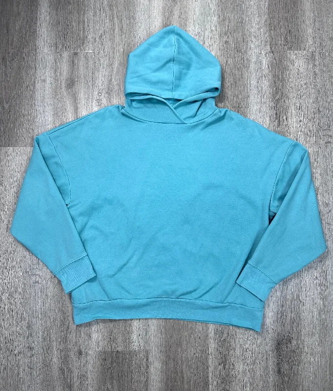 Women's Embellished Sweatshirts-Athletic Sweatshirt Hoodie By Fabletics In Aqua, Size: Xl