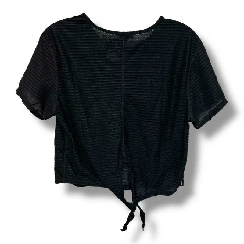 Top Short Sleeve By Clothes Mentor In Black, Size: S