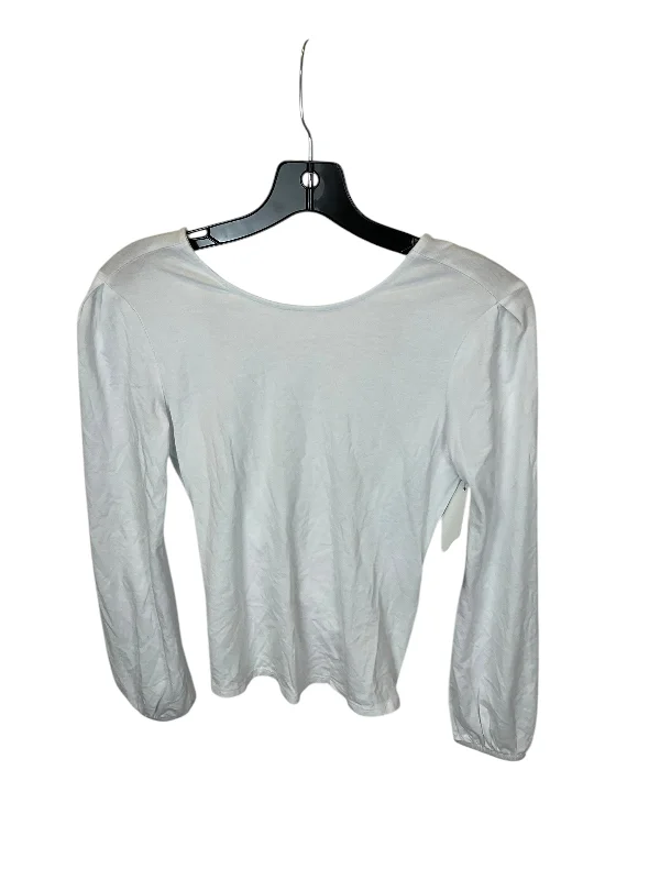 Top Long Sleeve Designer By Adriano Goldschmied In White, Size: Xs