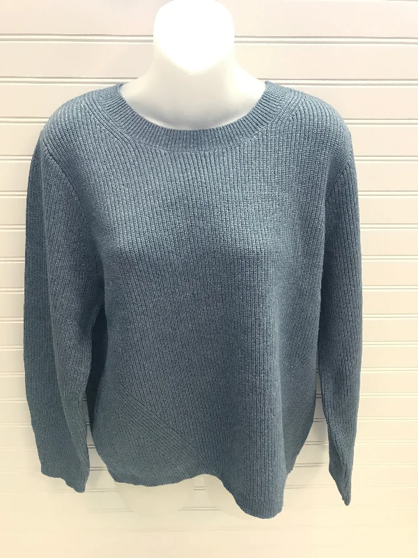 Women's Satin Pencil Pullovers-Sweater By J. Crew In Blue, Size: S