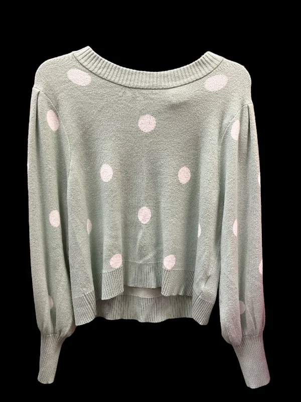 Women's Sequin Pleated Pullovers-Sweater By Philosophy In Polkadot Pattern, Size: L